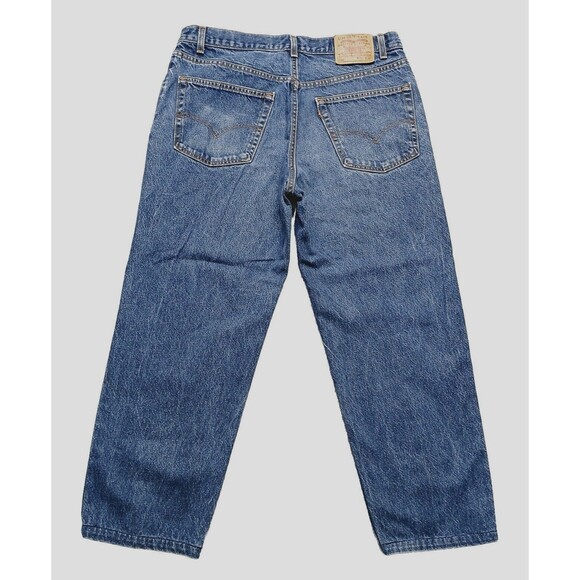 Vintage Levi's 550 Relaxed Fit Short Man W38 L27 Red Tab Jeans USA Made '01 - Picture 1 of 14